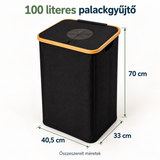 Rebin Compact 100 L összeszerelt méretei: 40,5 cm szélesség, 33 cm mélység és 70 cm magasság.
